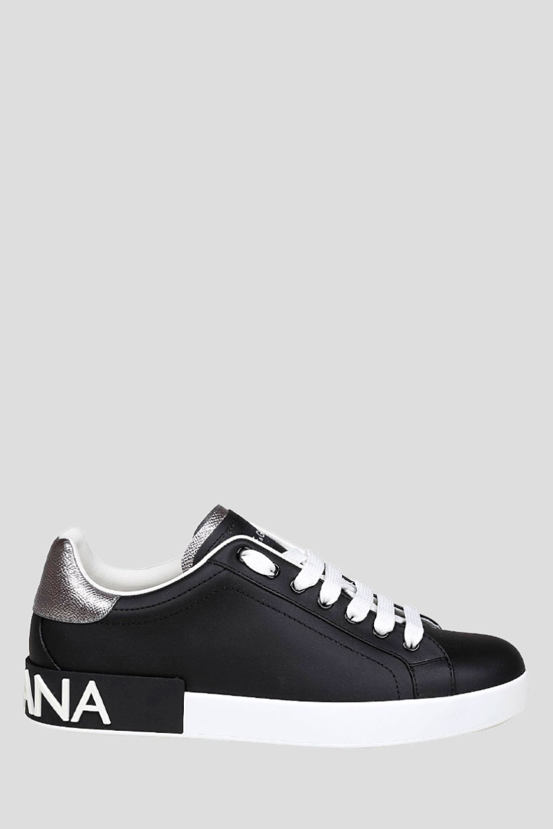 Παπούτσια Ανδρικό Μαύρο Portofino Sneakers In Black DOLCE&GABBANA