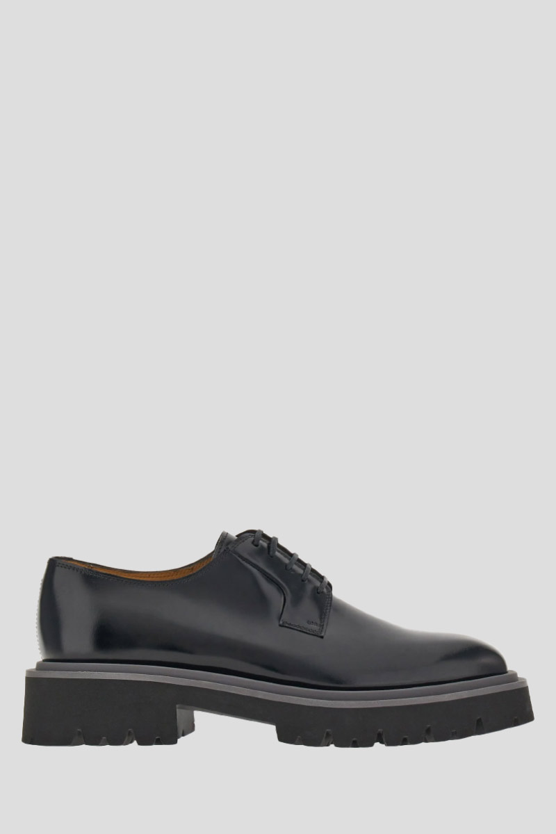 Παπούτσια Ανδρικό Μαύρο Flicker Derby Shoes SALVATORE FERRAGAMO