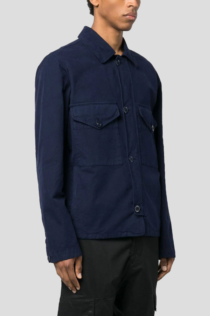 Ανδρικό Μπλε Chest Flap-Pocket Shirt Jacket C.P. COMPANY 223-35281-BLE