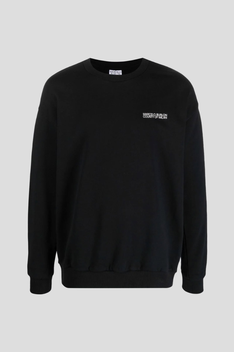Ανδρικό Μαύρο Long sleeves Black Sweatshirt MARCELO BURLON