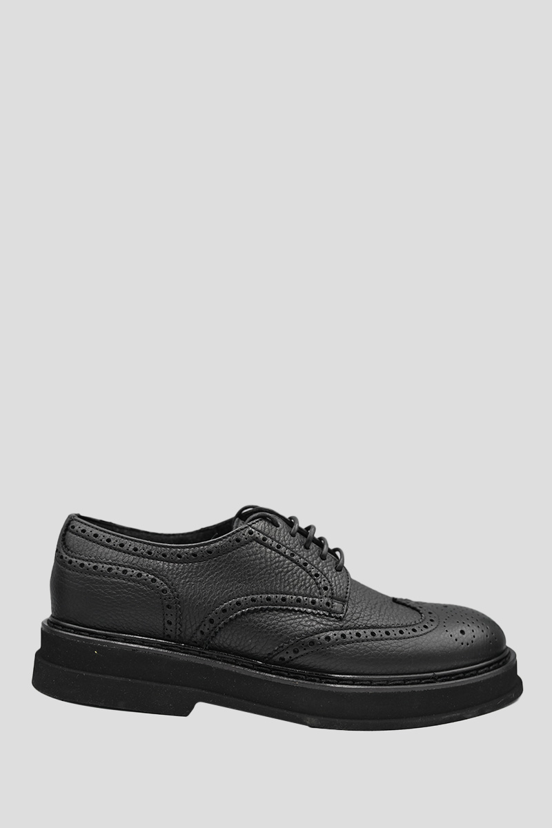 Ανδρικό Μαύρο Oxford Lace-Up In Black DOUCAL'S Παπούτσια