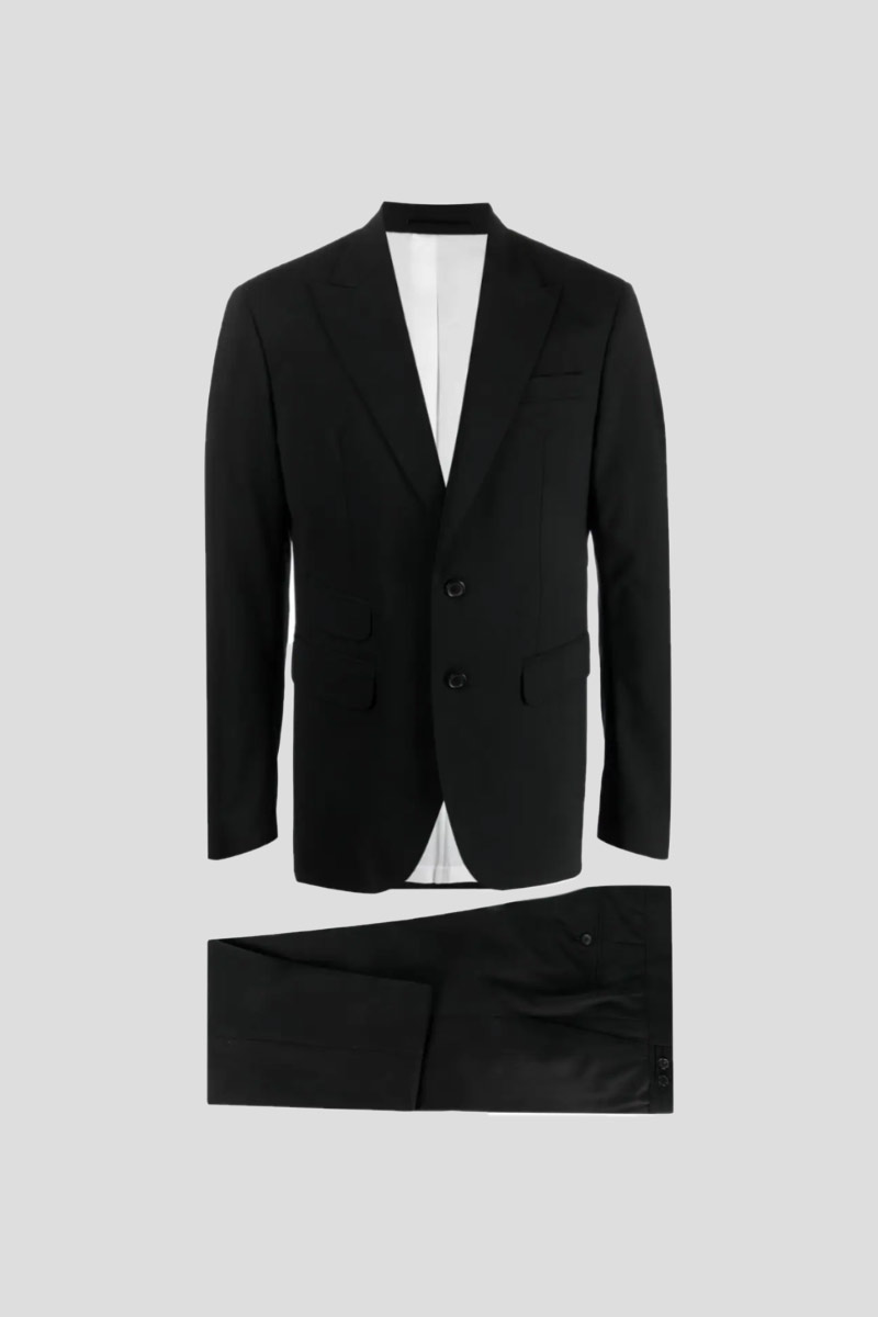 Ανδρικό Μαύρο Single Breasted Two-Piece Suit DSQUARED2