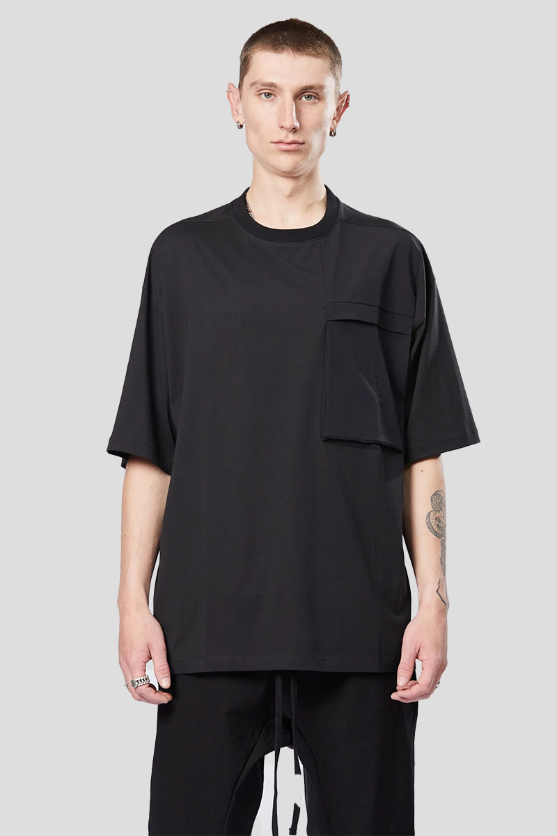 Ανδρικό Μαύρο Chest Pocket T-Shirt 768 THOM KROM