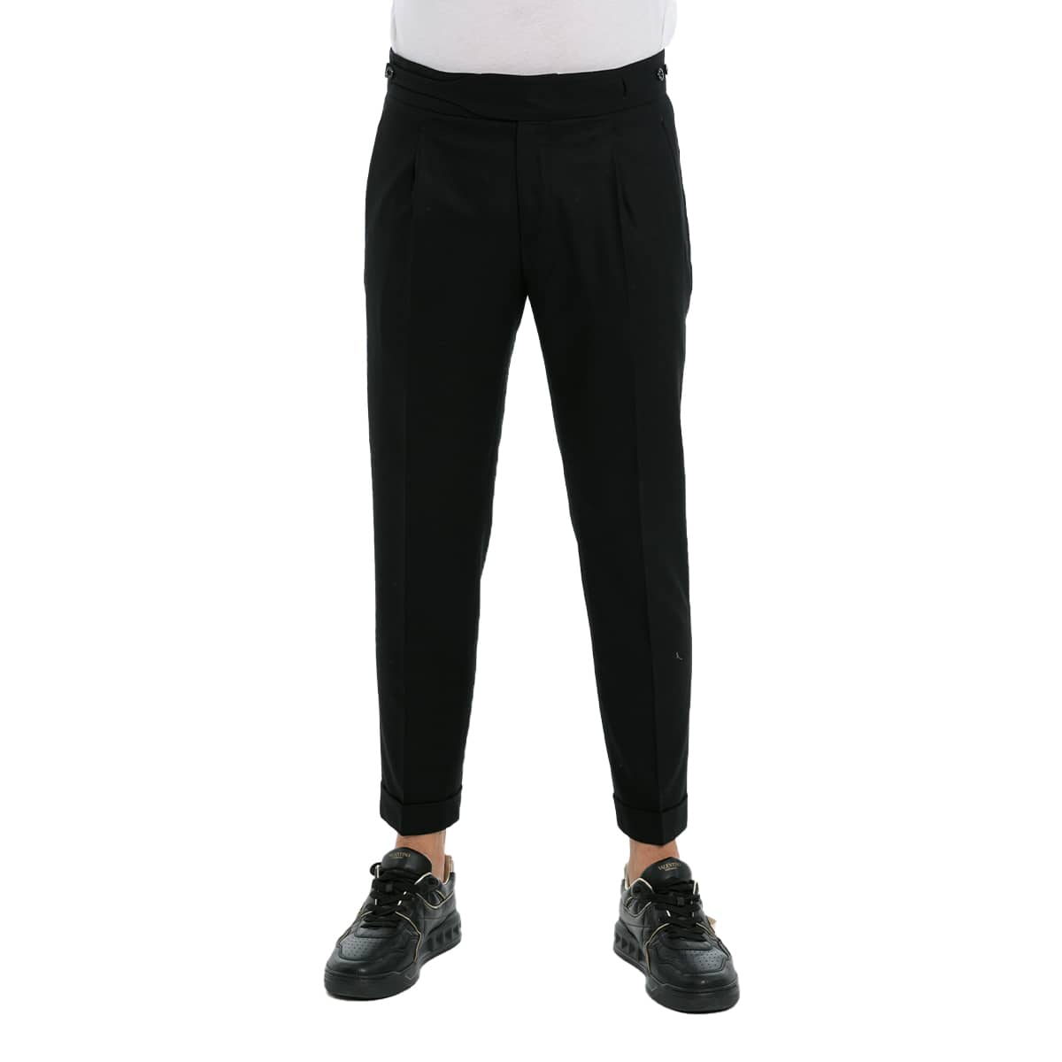 Ανδρικό Μαύρο Black Wool Pants BERWICH 123-33687-MAY