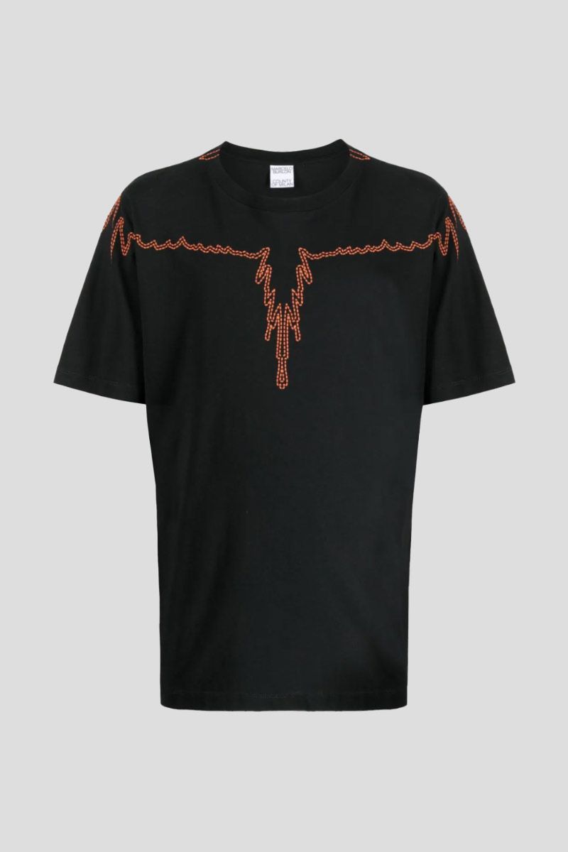 Outline Feathers Tee In Red