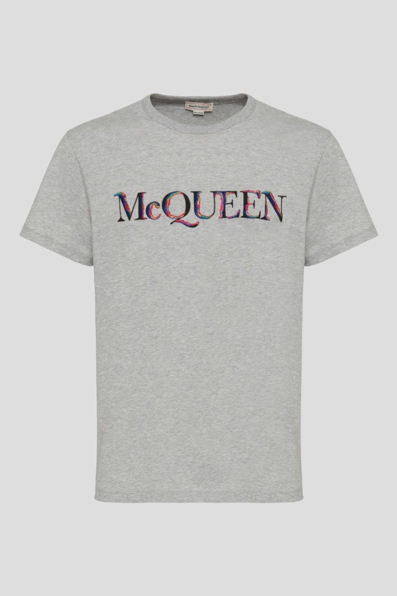 Logo-Embroidered T-shirt In Grey