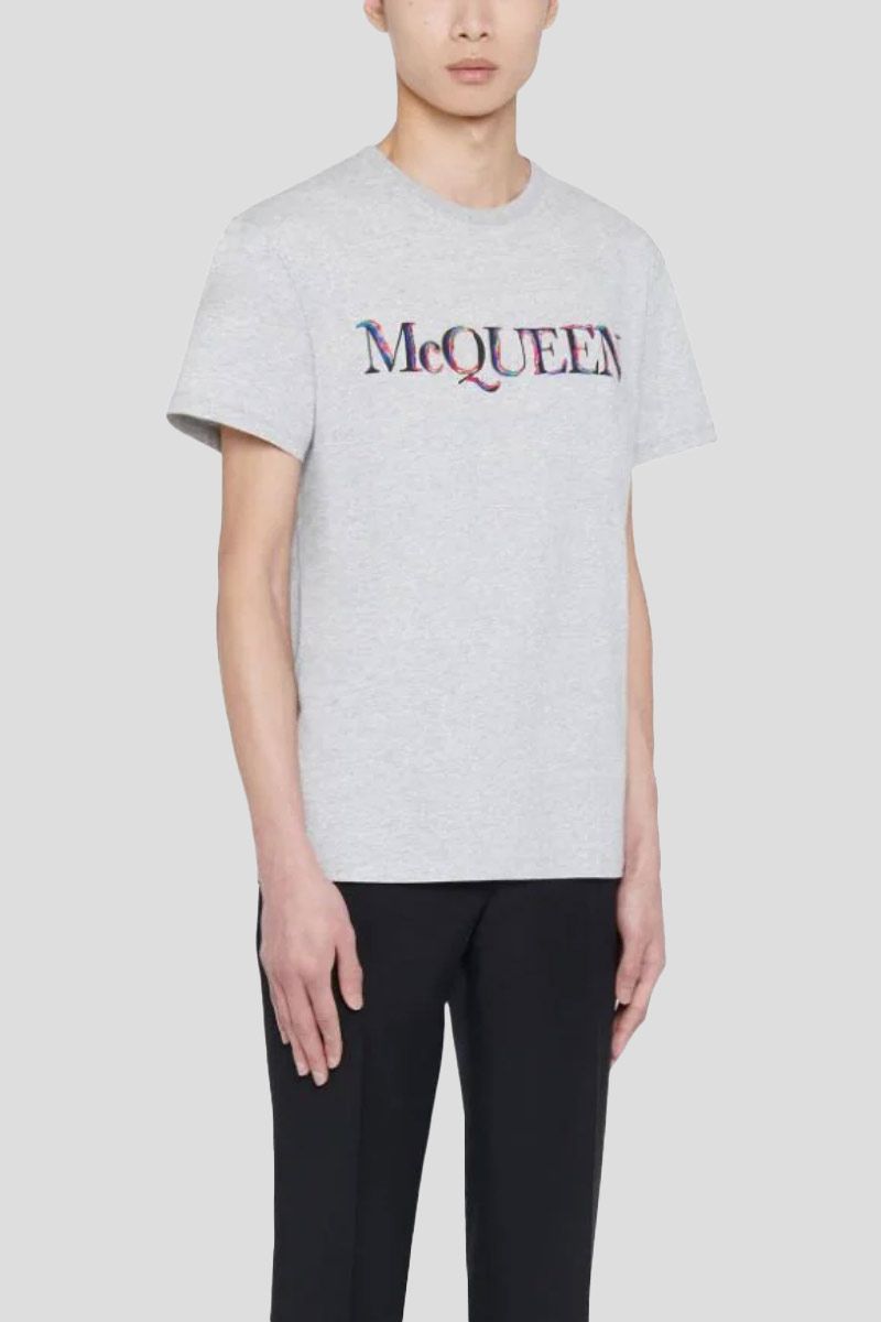Logo-Embroidered T-shirt In Grey