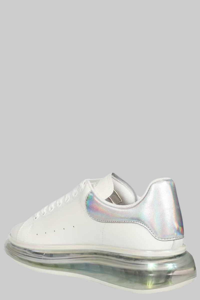 Oversized Sole Silver Sneaker