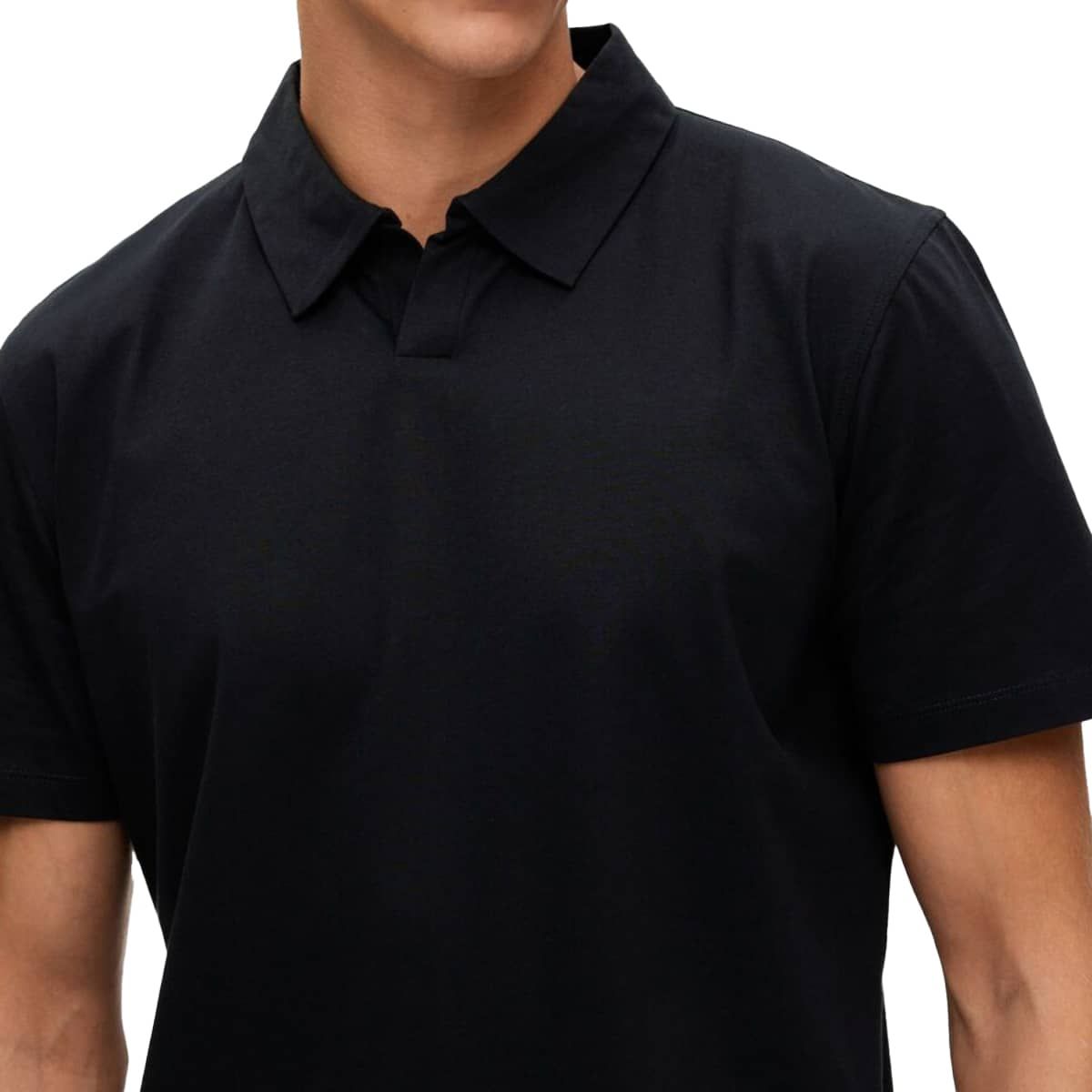 Mercerised Polo Shirt Black