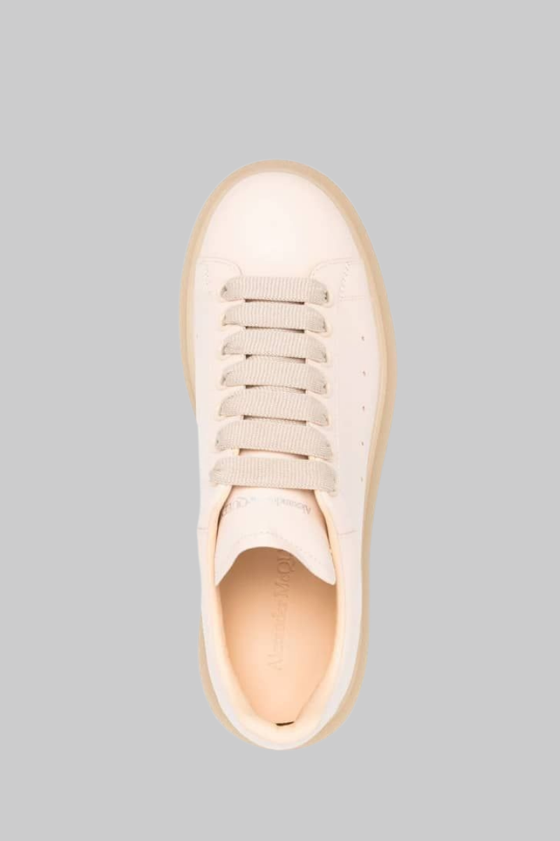 Oversized Low Top Sneakers In Nude Color