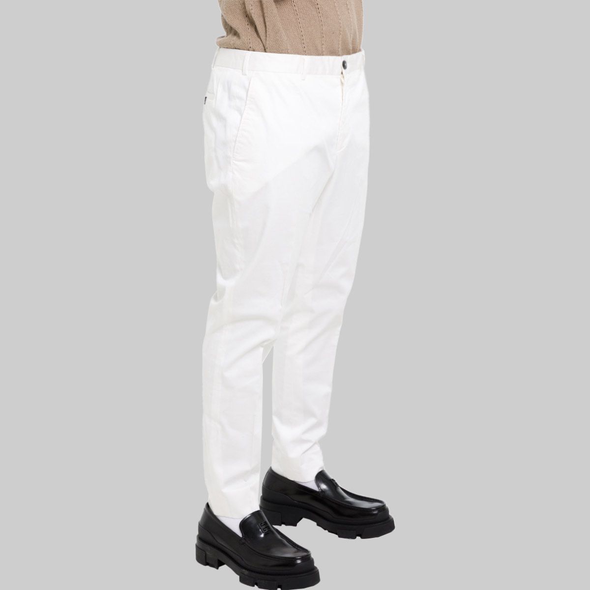 White Cotton Trousers