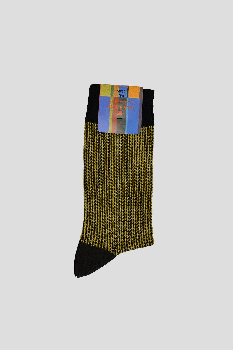 Houndstooth Yellow/Black Socks