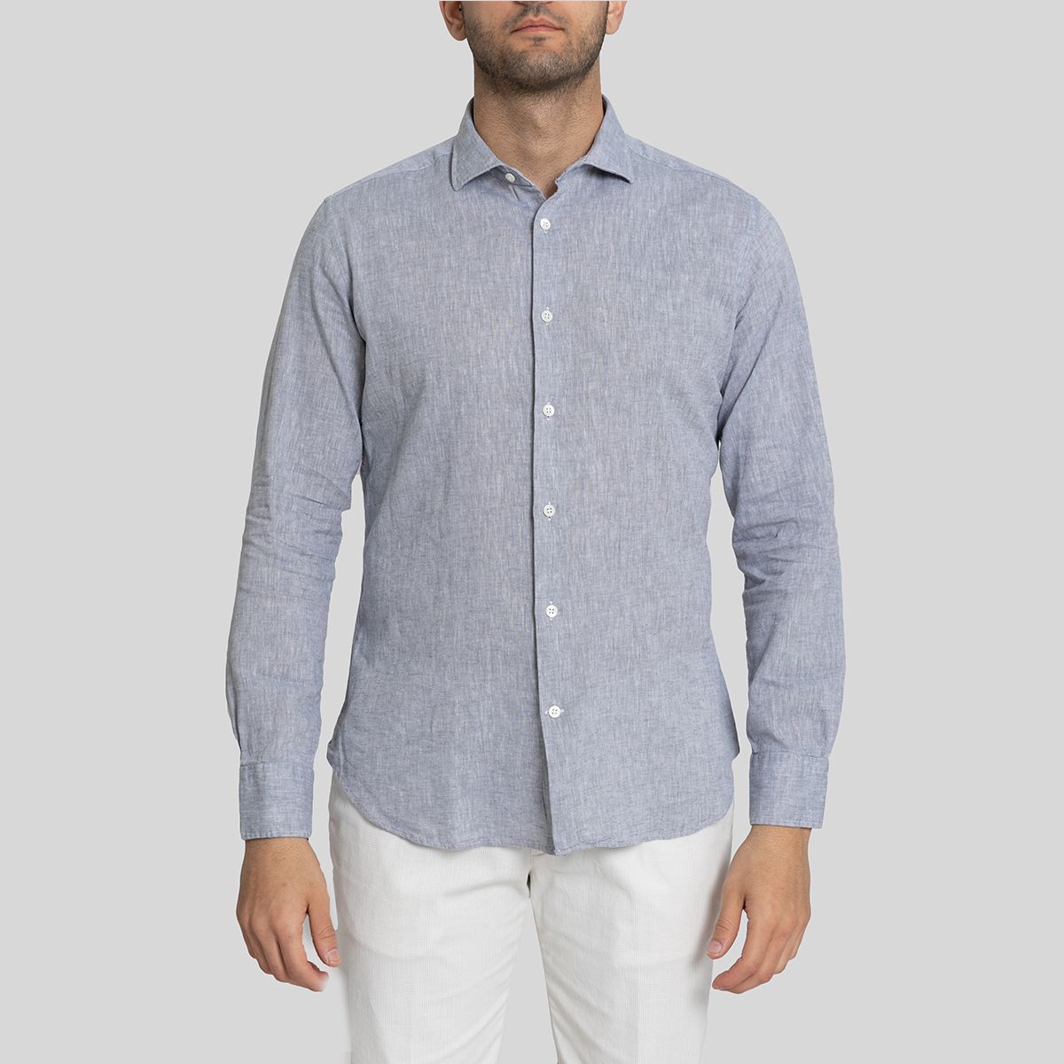 Grey Lino Shirt / Mircam