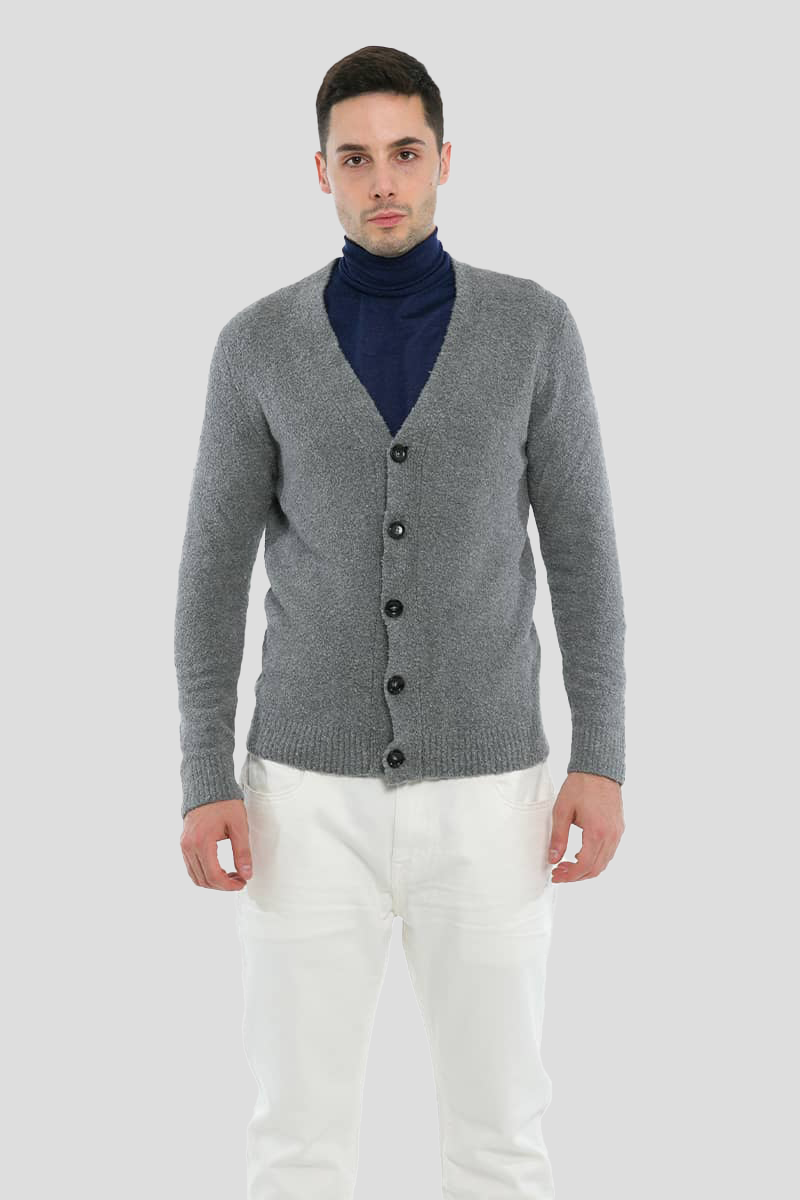 Grey Buttons Jacket
