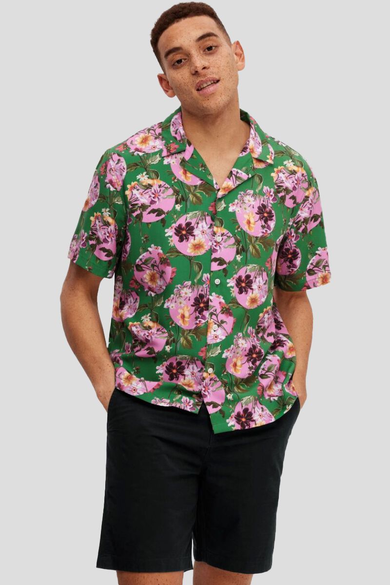 Floral Short-Sleeved Liberty Print Shirt