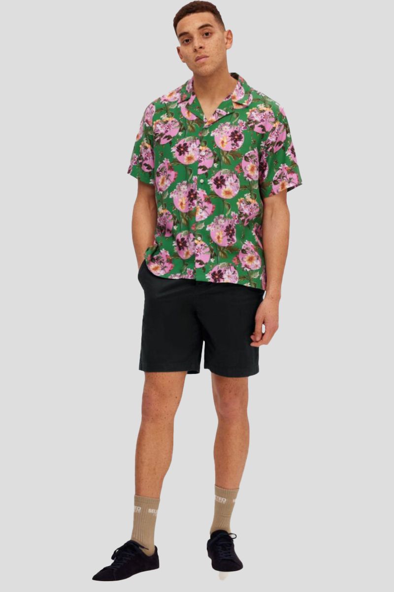 Floral Short-Sleeved Liberty Print Shirt
