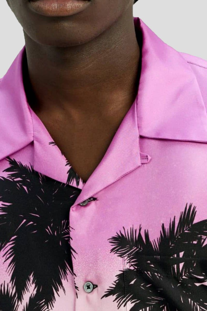 Pink Sunset Bowling Shirt