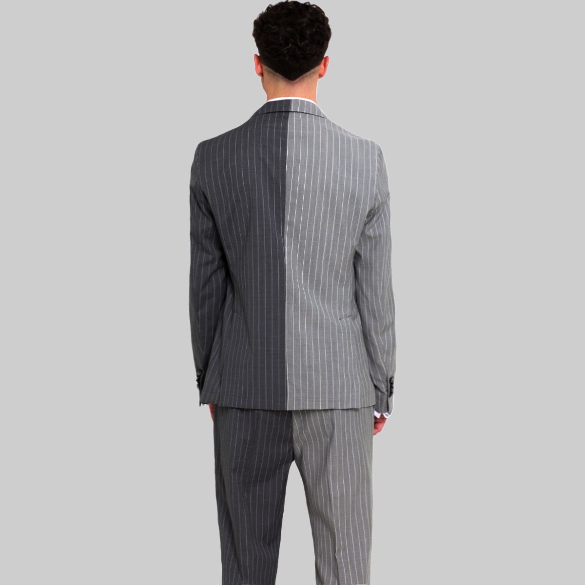 Patchwork Pinstripe Suit