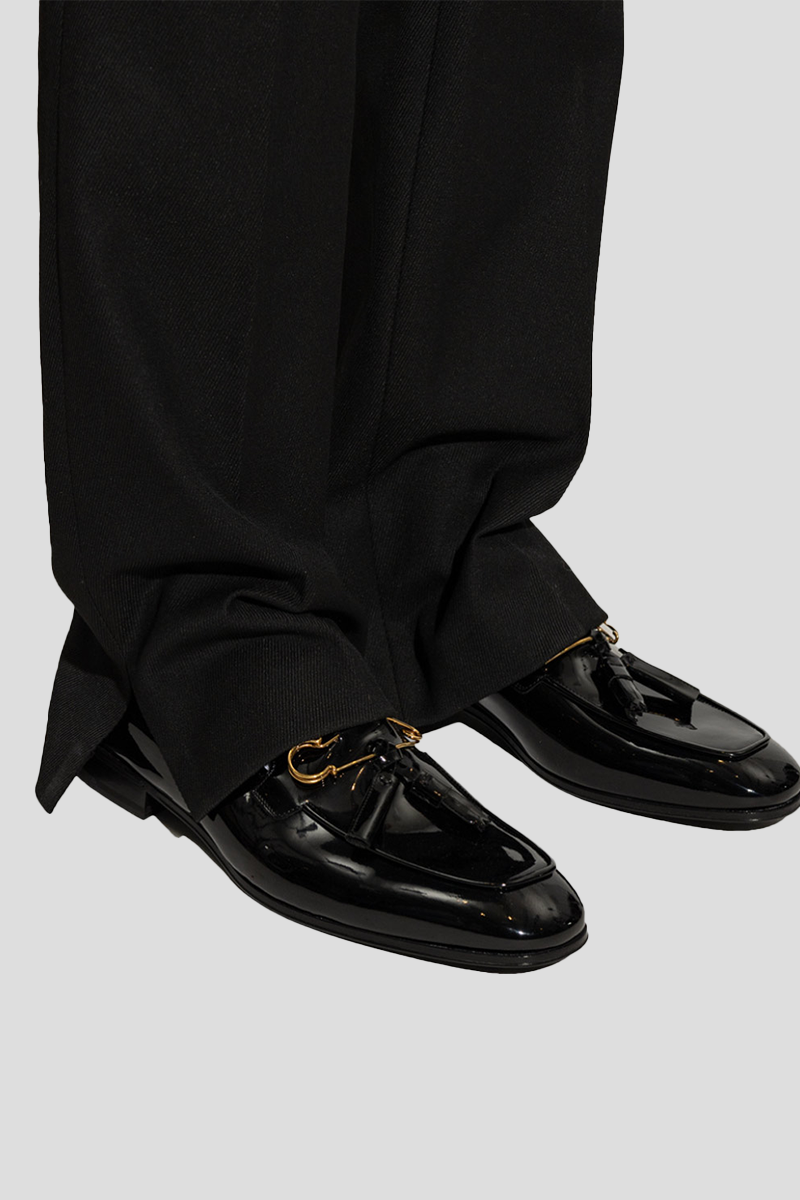 Black Giuseppe Leather Shoes
