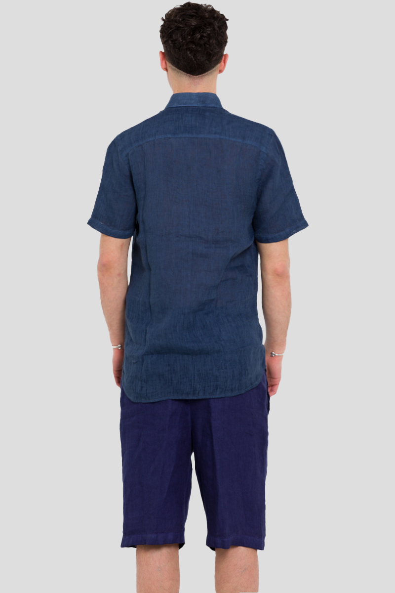Lino Shirt Natural Blue