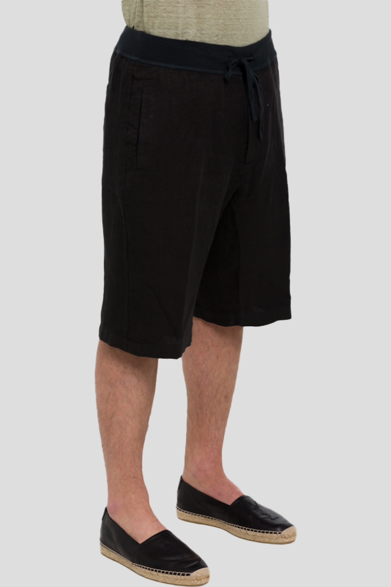 Linen Shorts In Black