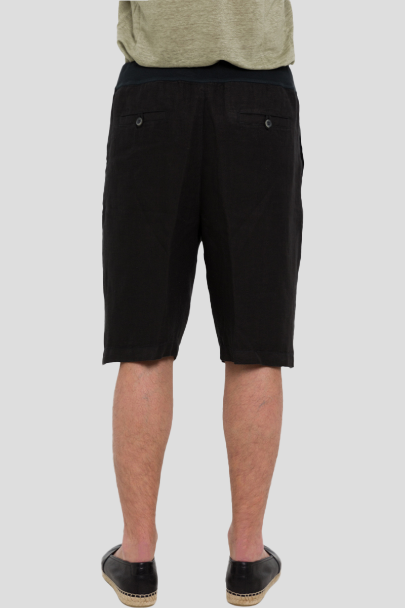Linen Shorts In Black