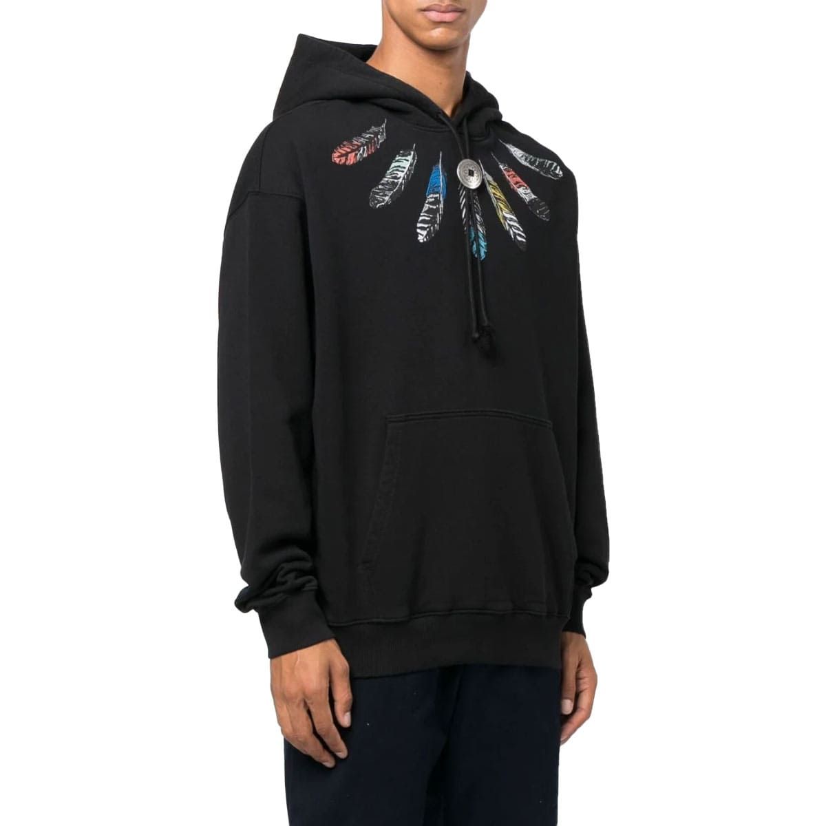 Collar Feathers Popover Hoodie