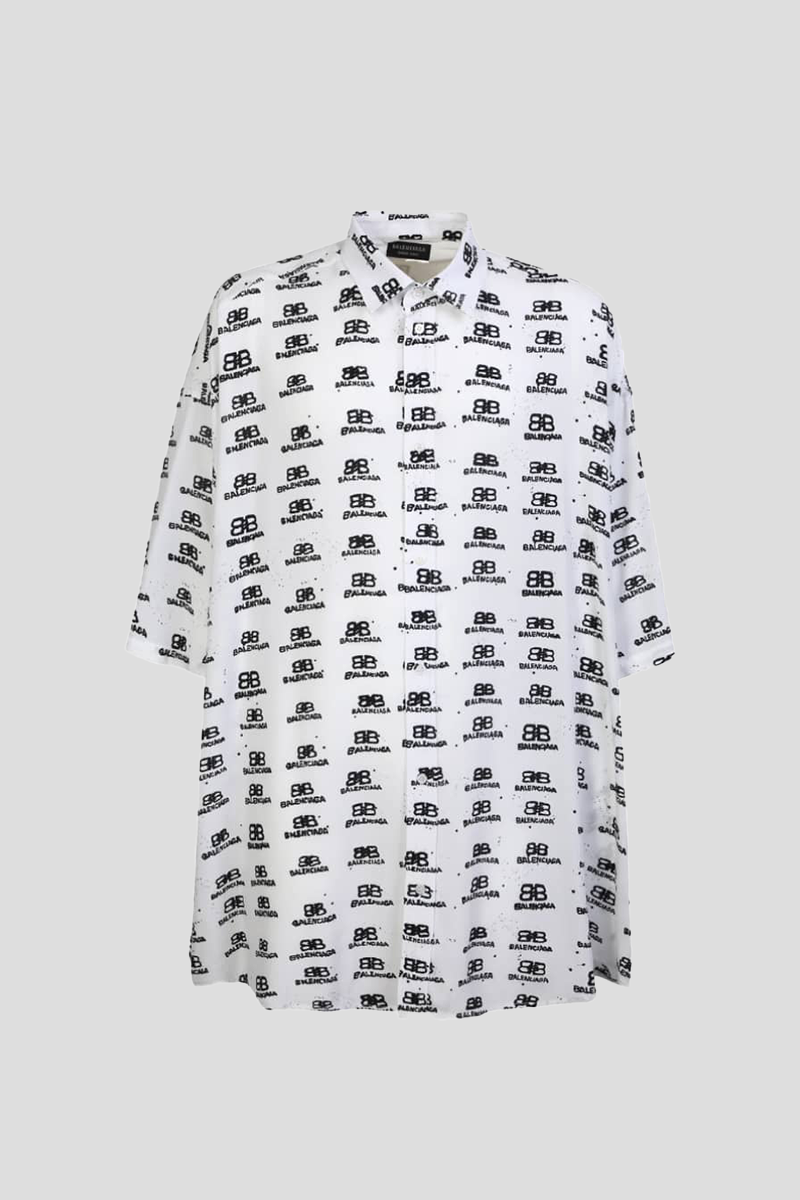All-Over Logo Printed Buttoned Shirt