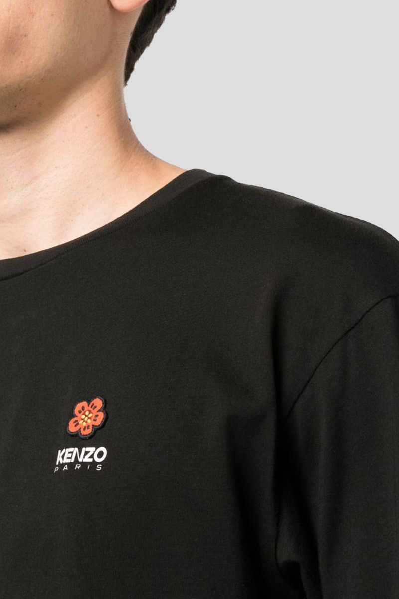 Boke Flower Embroidered Logo Sleeved Tee