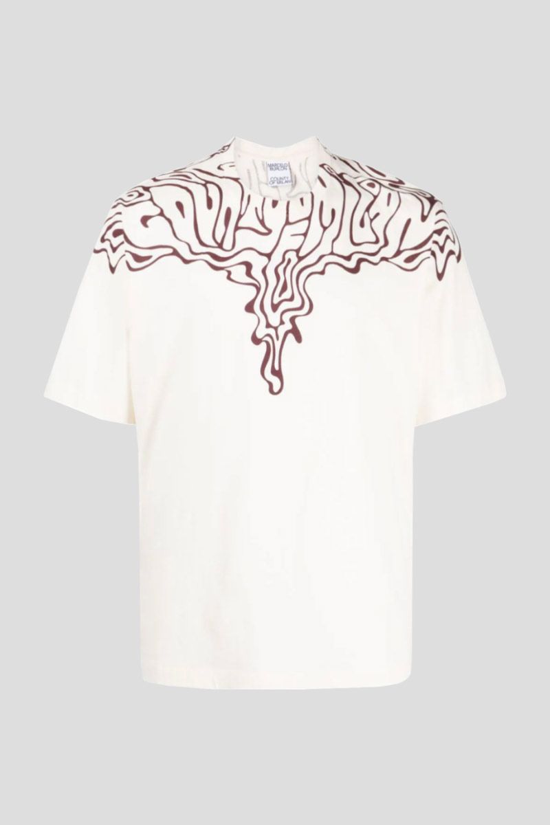 Melt Feathers Tee In White