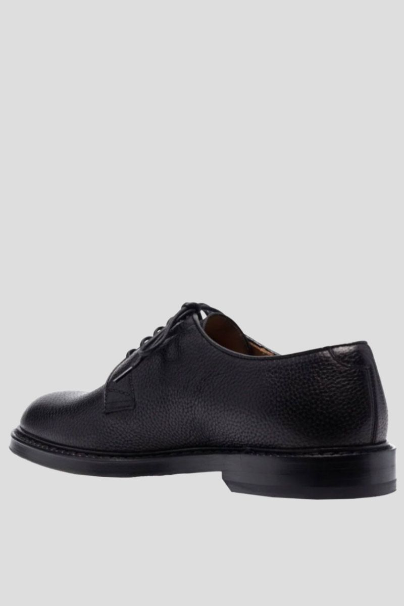 Pebbled-Leather Derby Shoe