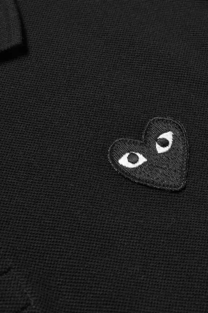 Embroidered Logo Polo Shirt/Black