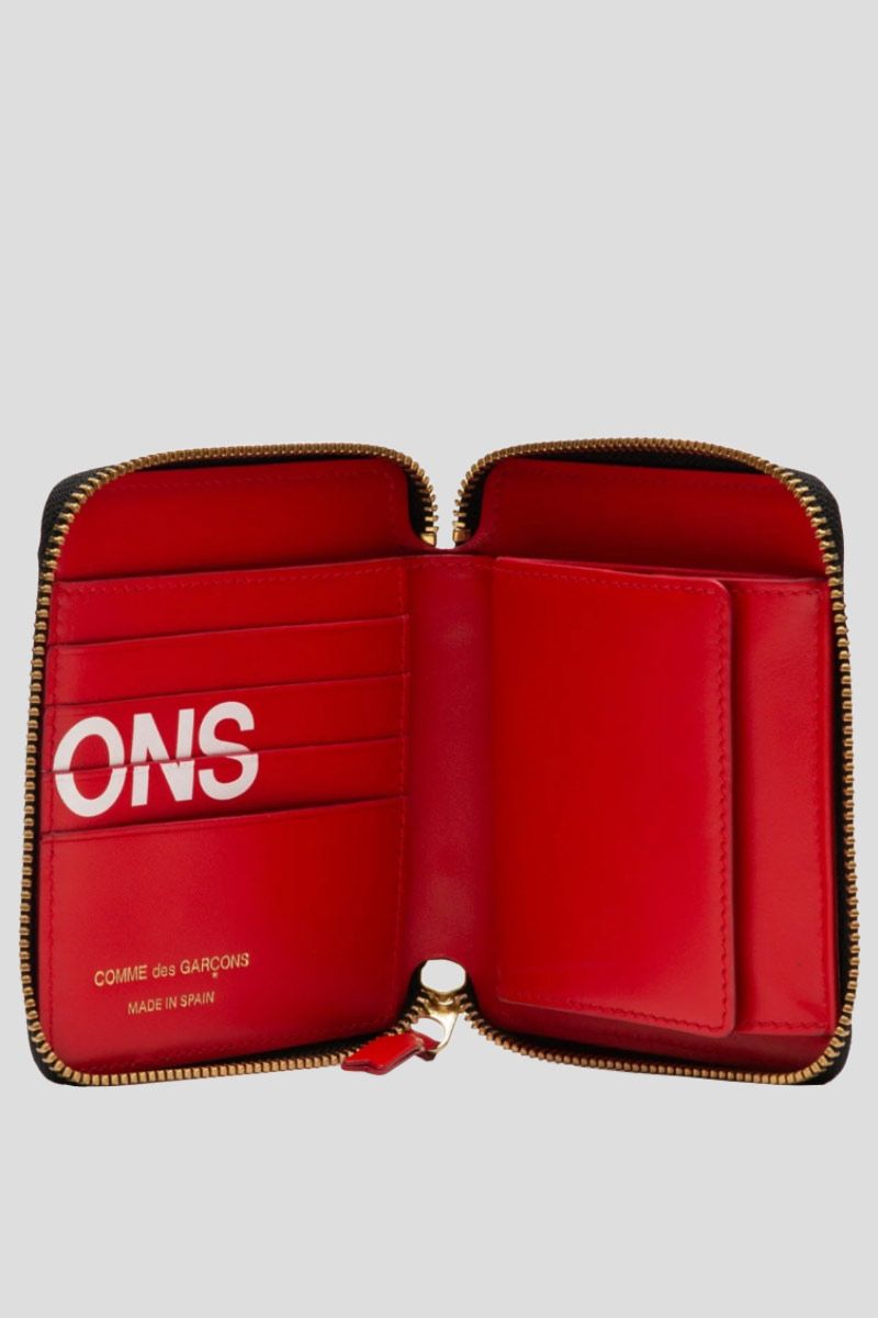 Logo Print Wallet In Red