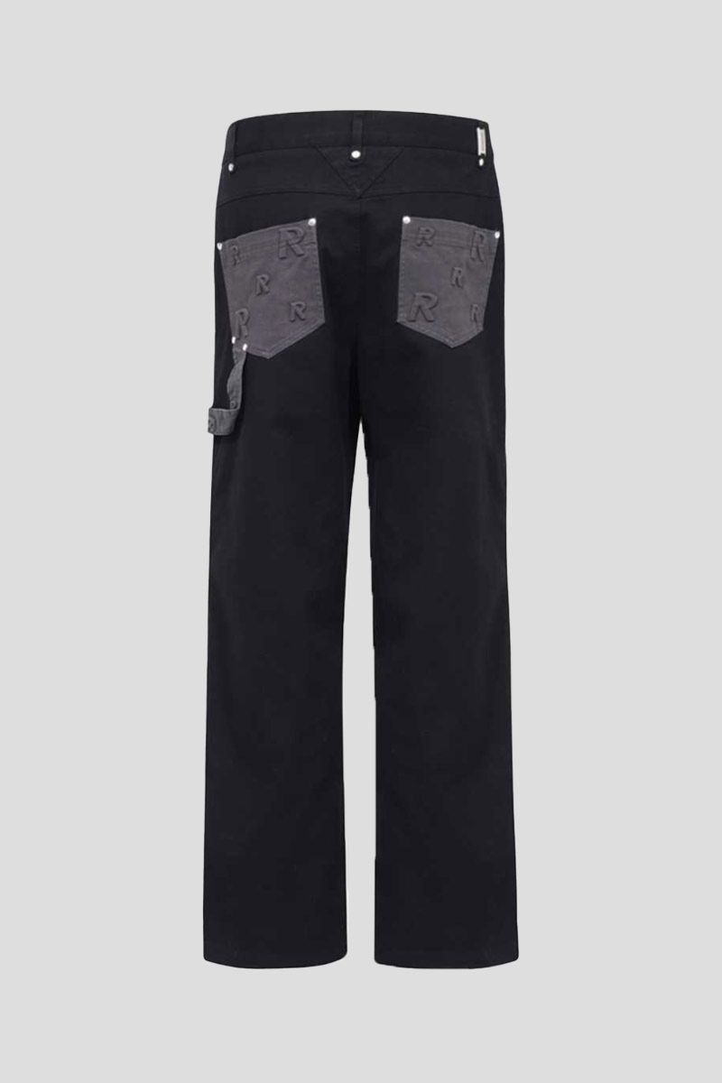 Embolity Utility Trousers In Blue/Black