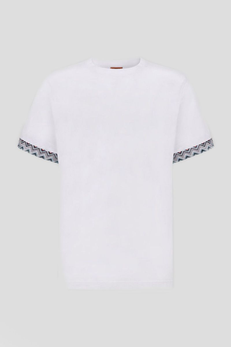 Crew-Neck T-Shirt With Knitted Insert