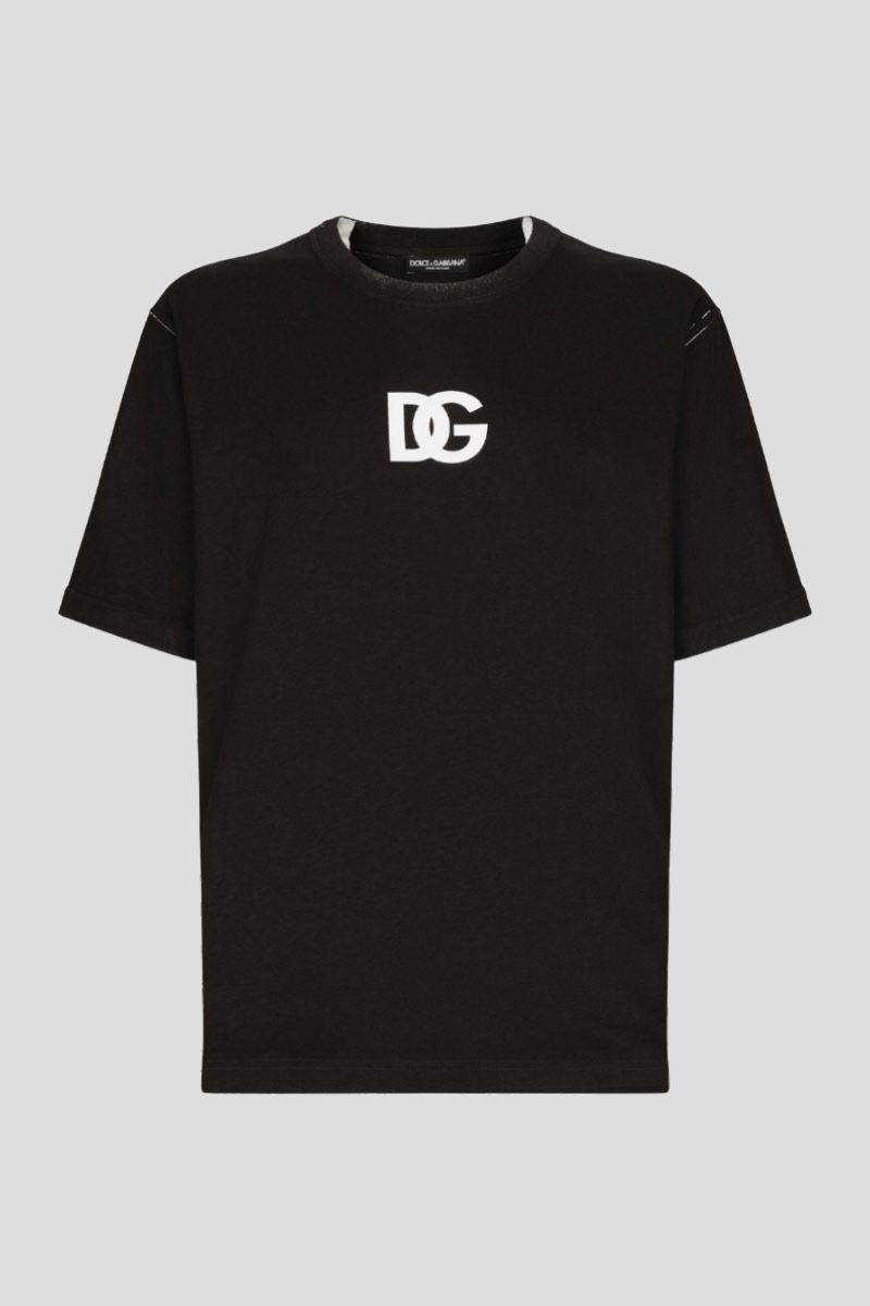 DG Logo Print Black T-Shirt