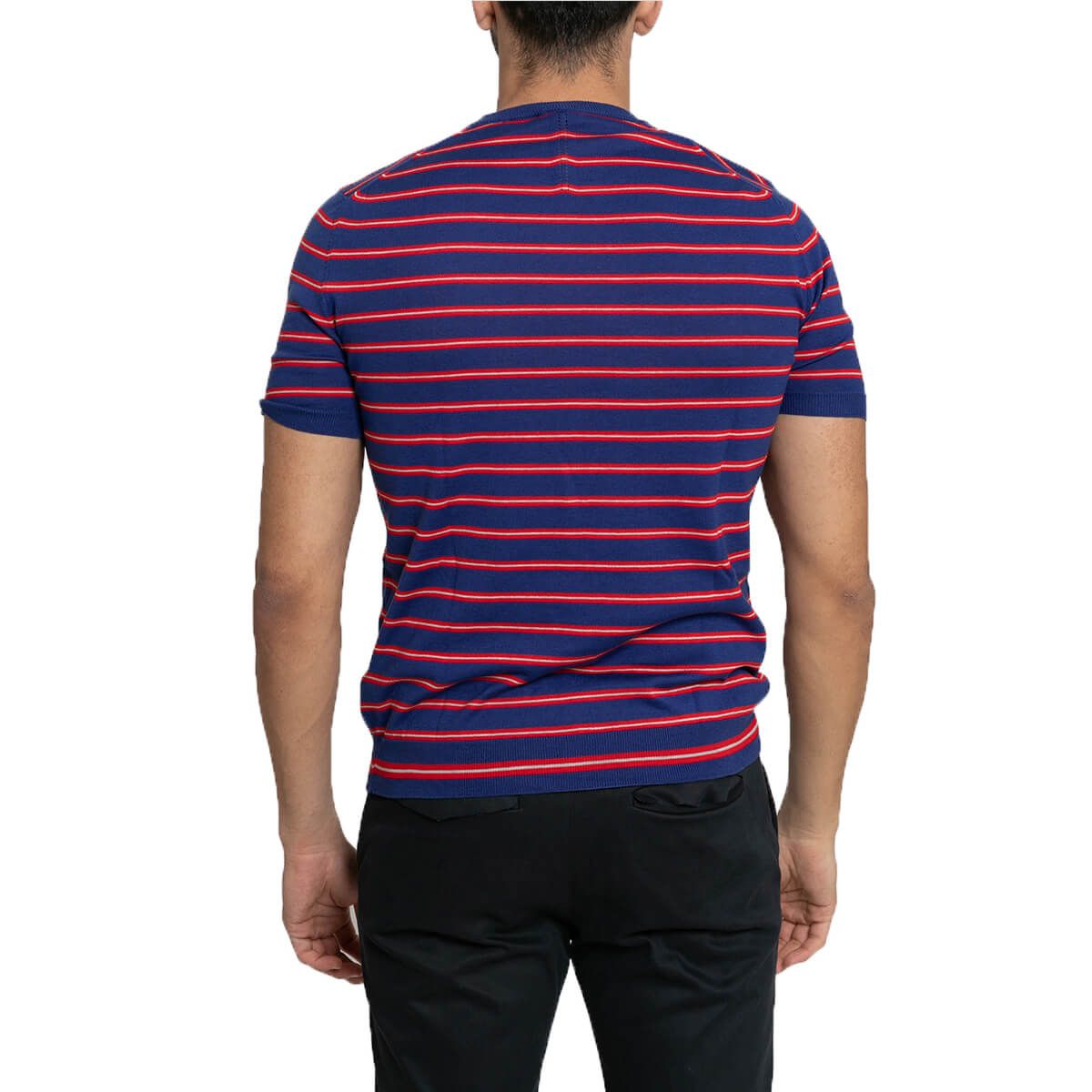 Basic Striped T-Shirt/Navy Blue