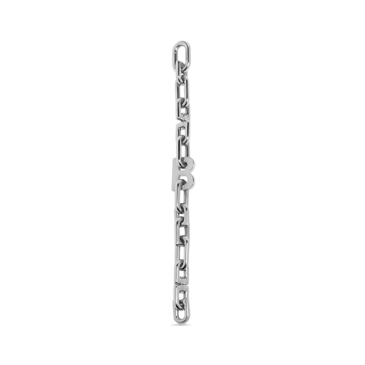 B Chain Thin Bracelet In Silver