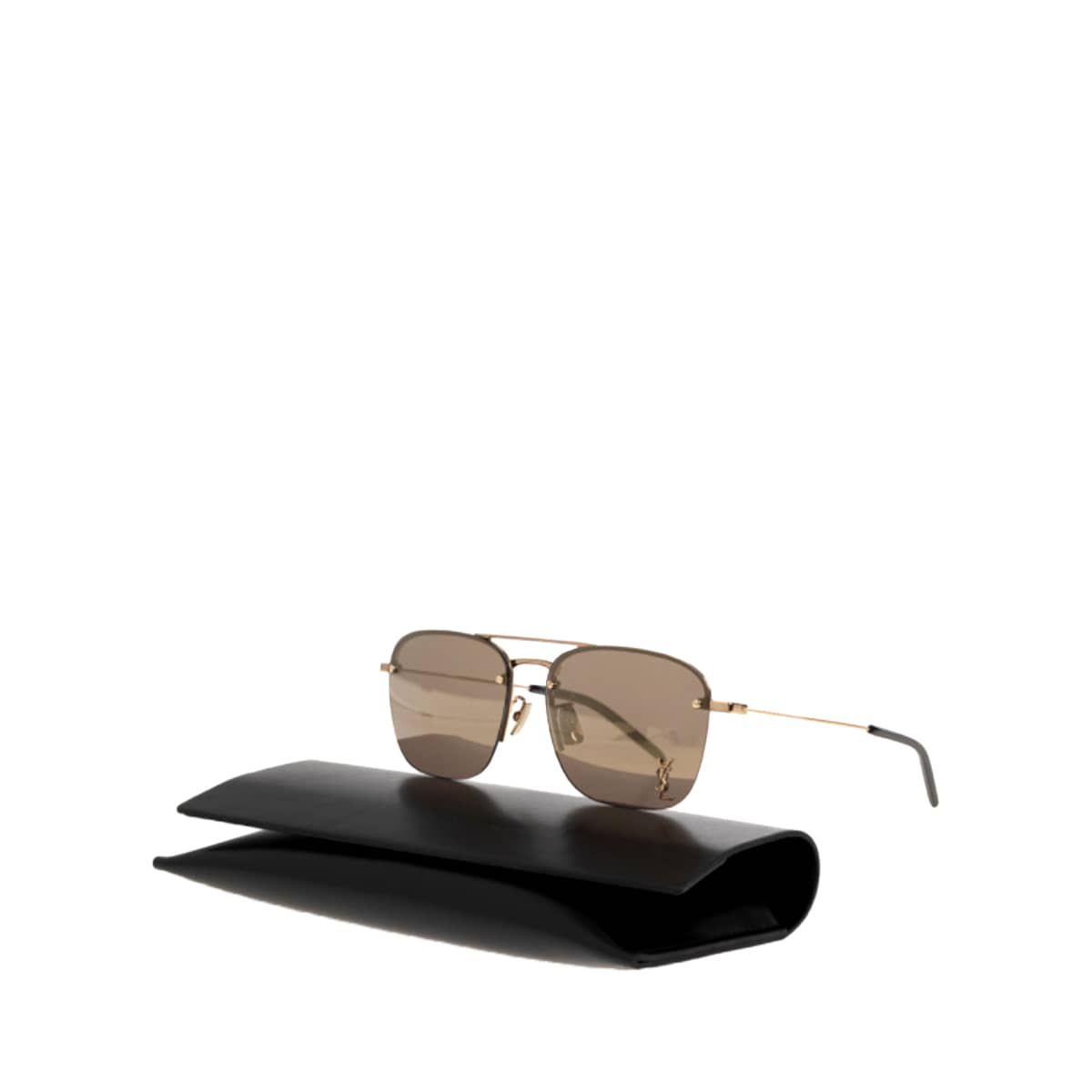 Square-Frame Silver Sunglasses