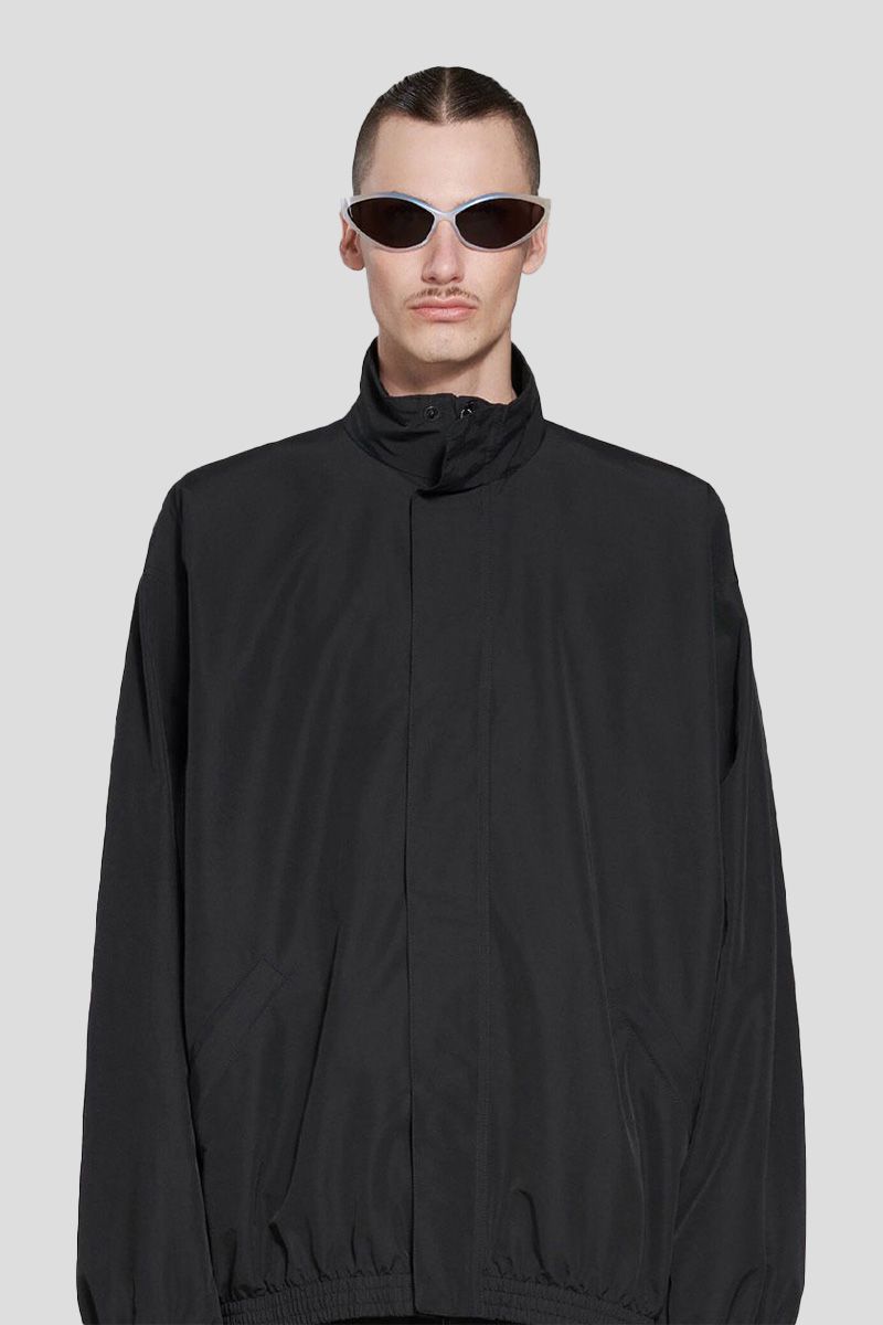 Minimal Tracksuit Jacket In Black