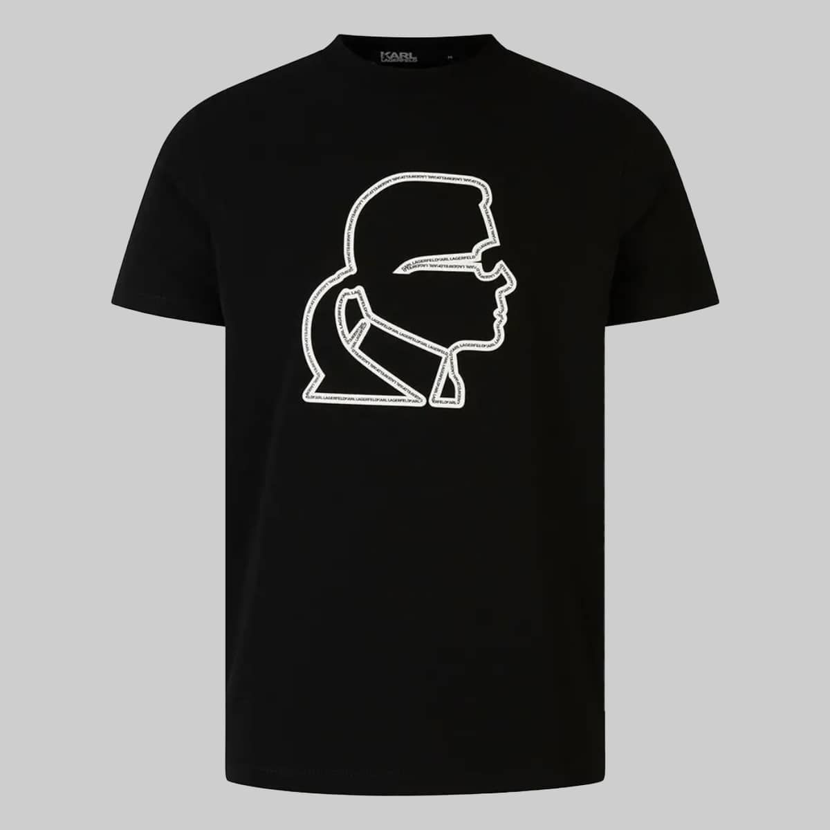 Karl Logo Front T-Shirt Black