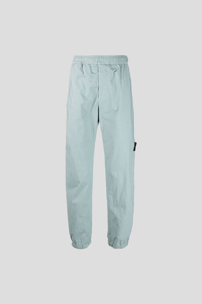 Compass-Patch Track Pants In Light Blue