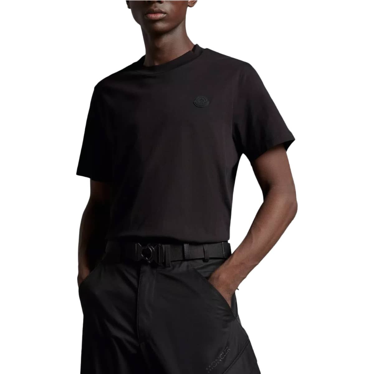Slim Fit Cotton T-shirt Black
