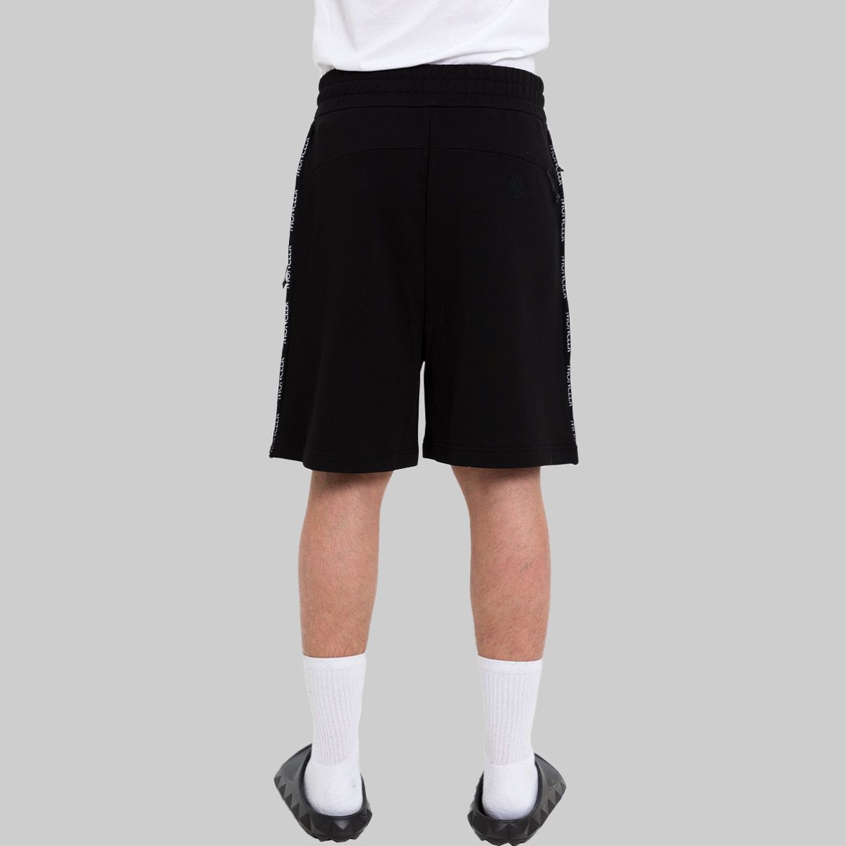 Black Logo Fleece Shorts
