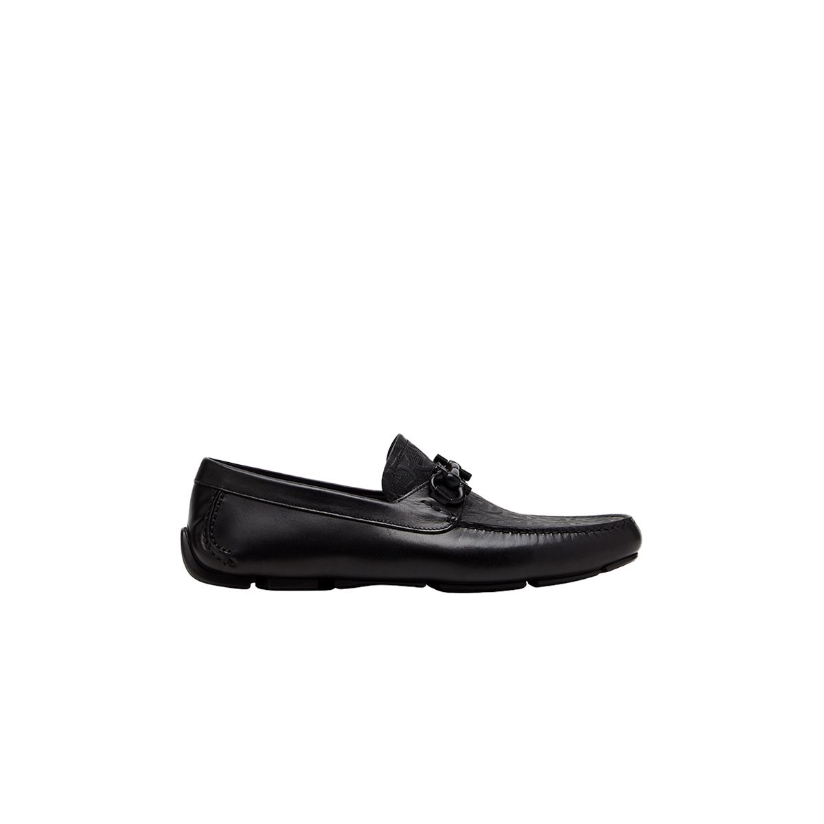 Gancini-Plaque Leather Loafers