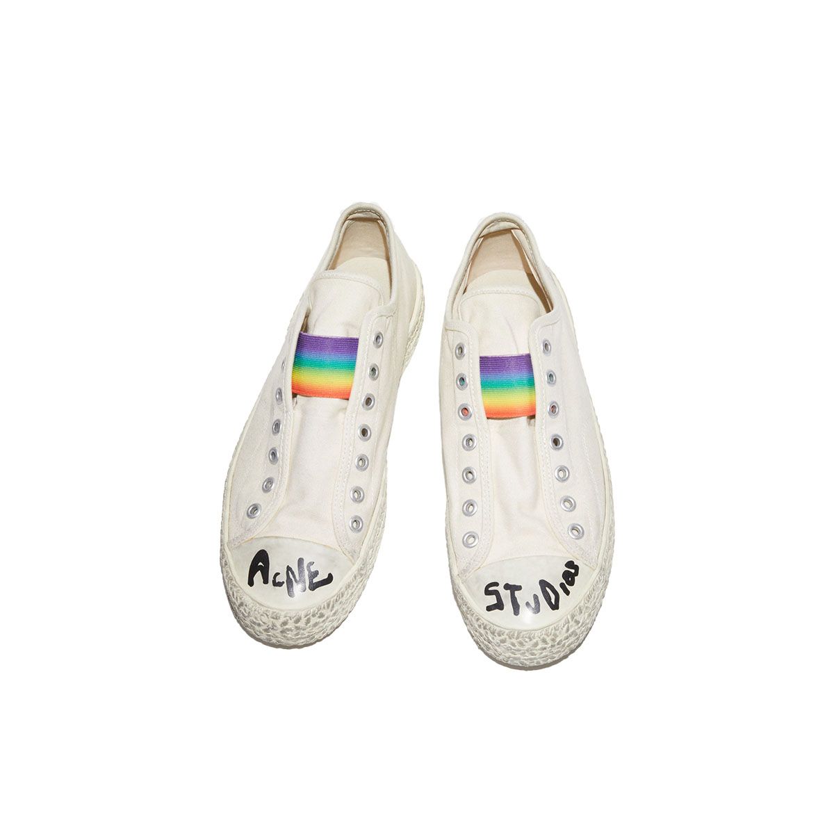 Rainbow Lace-Up Sneakers