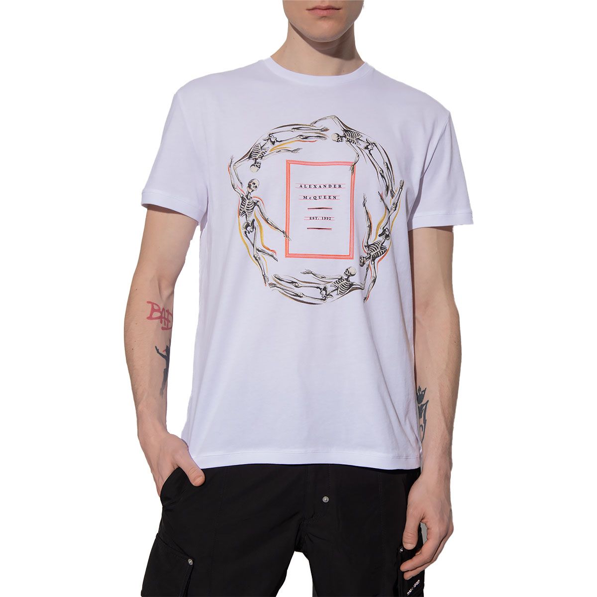 Skeleton-Print Cotton T-shirt