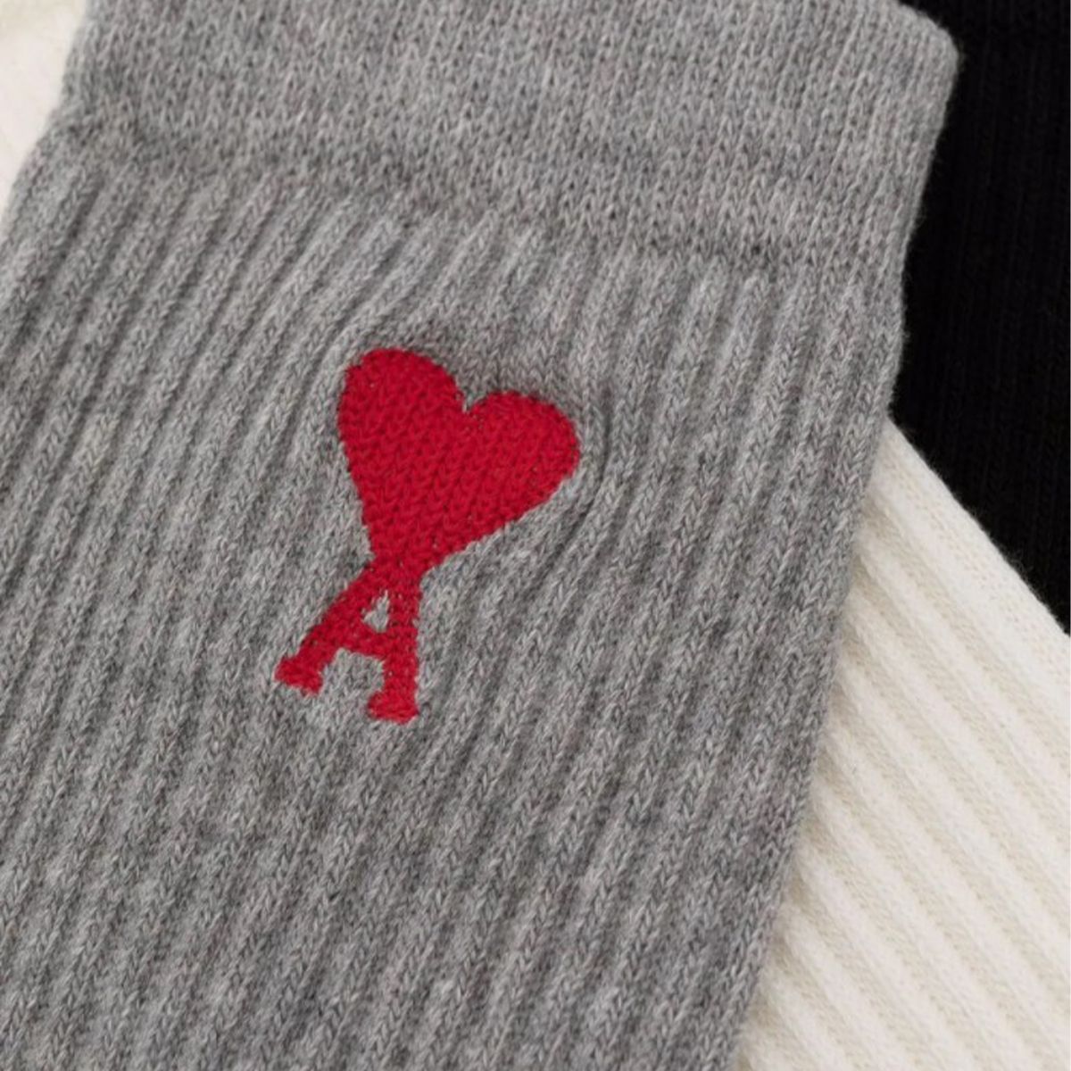 Three Pack Logo Embroidered Socks In Three Colors