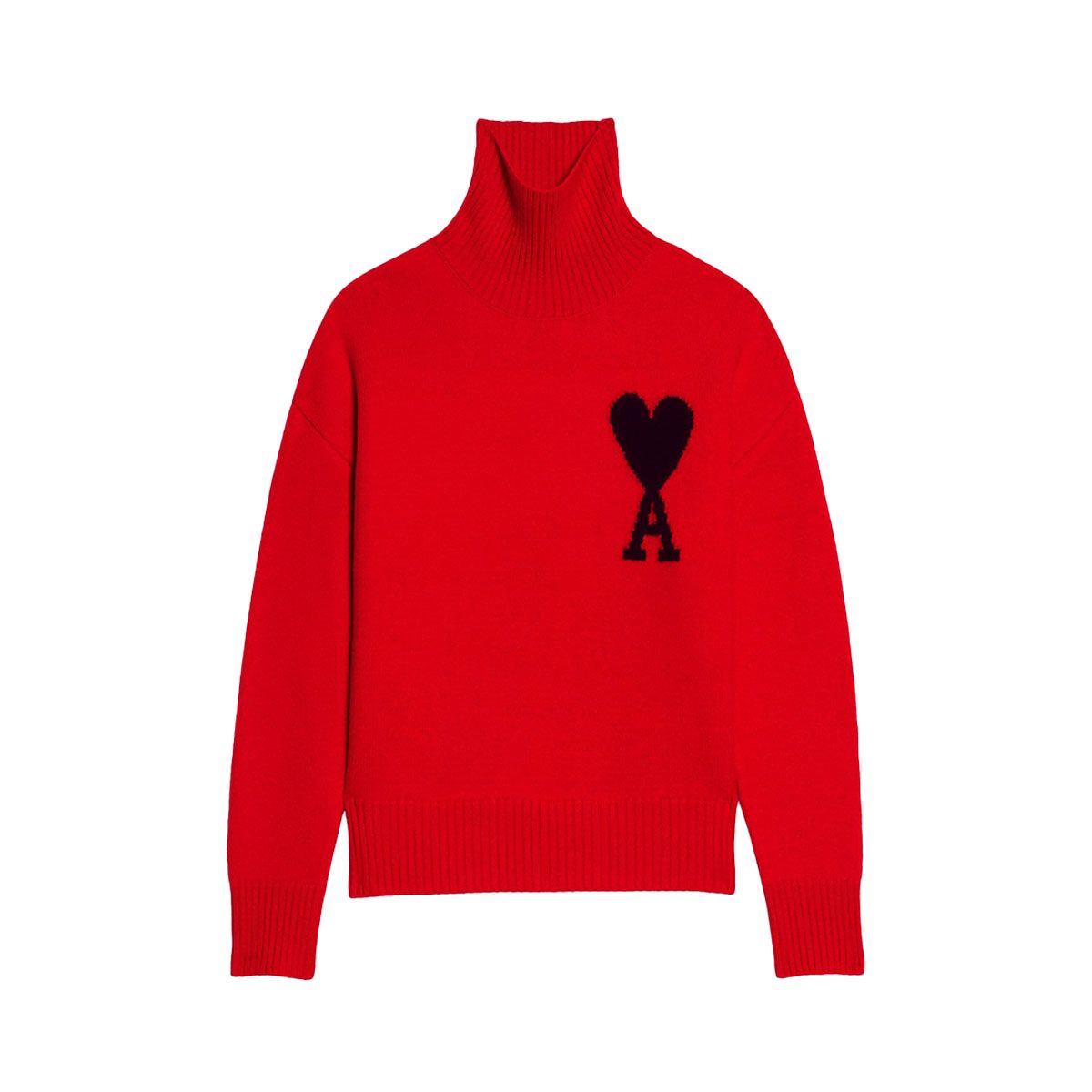 Red Funnel Neck Sweater