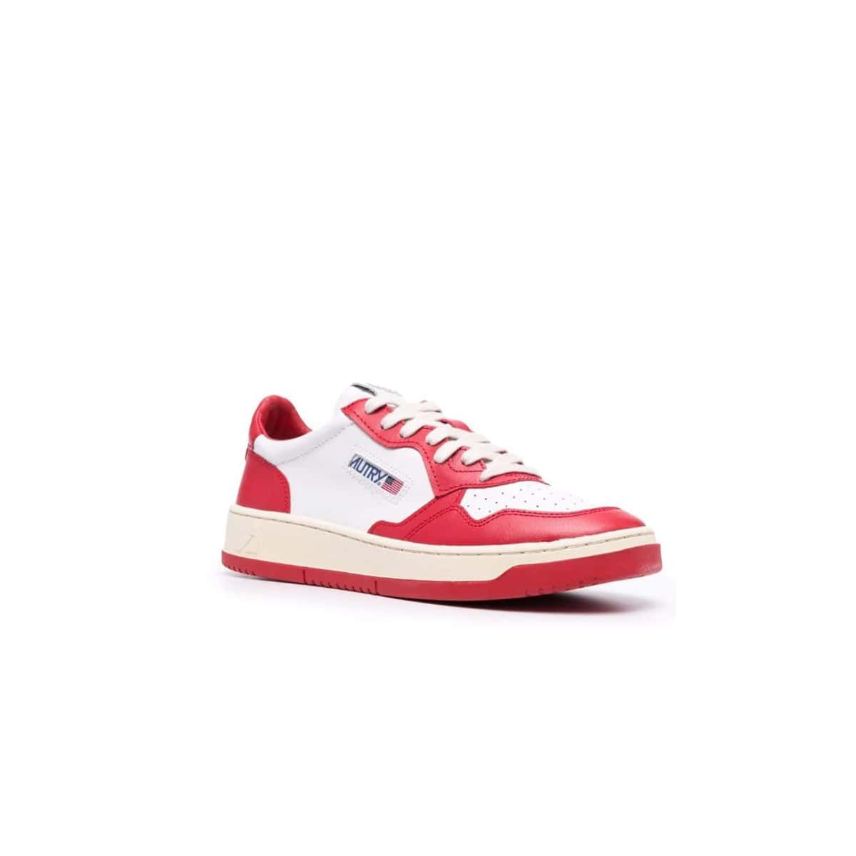 01 Low Top Sneakers In Red Leather